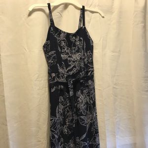 Romper pants dressy size 10 navy and white